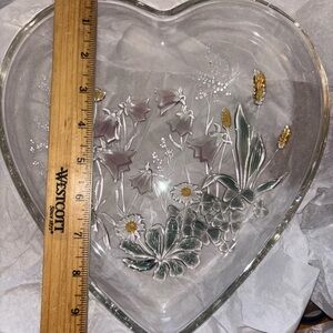 Vintage Walther Heart Dish: Crystal